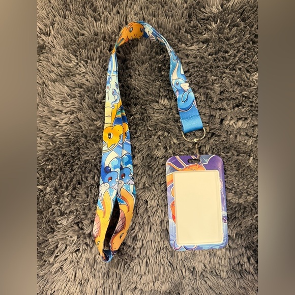 Fun Unique Cute Colorful Dragon-Like Pokemon Lanyard with Badge/ID Card Holder - Picture 2 of 2